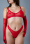 Red V-cut Thong - Velikost: XL