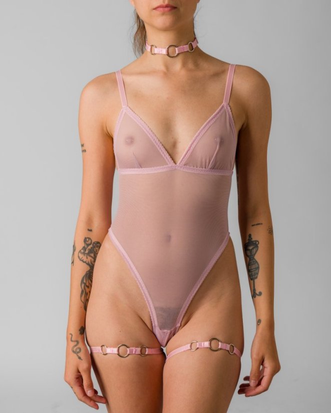 Pink Switch Bodysuit - Velikost: Na míru