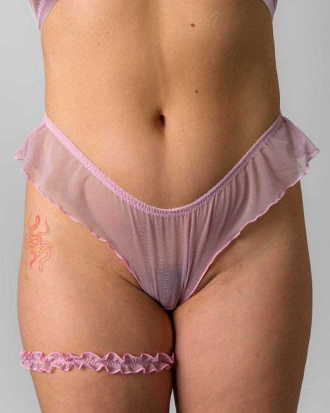 Pink Flutter Thong - Velikost: M