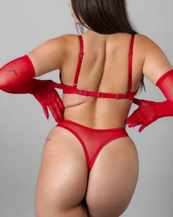 Red V-cut Thong