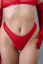 Red V-cut Thong - Velikost: XS