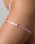 Pink Daisy Set (tanga + choker + garters) - Velikost: Na míru