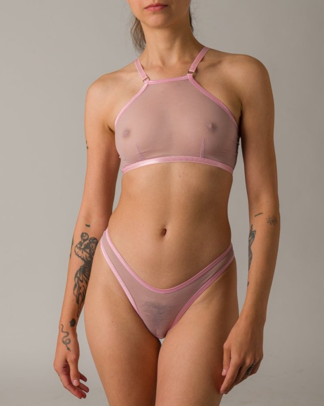 Pink Switch Ouvert Thong - Velikost: S